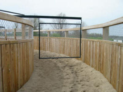 Finished Surface in Training Area Top surface on Stable Grin in Horse Exerciser training area