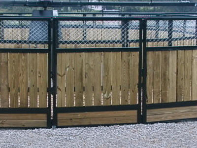 EquiGym Portable Fences banking boards on panels